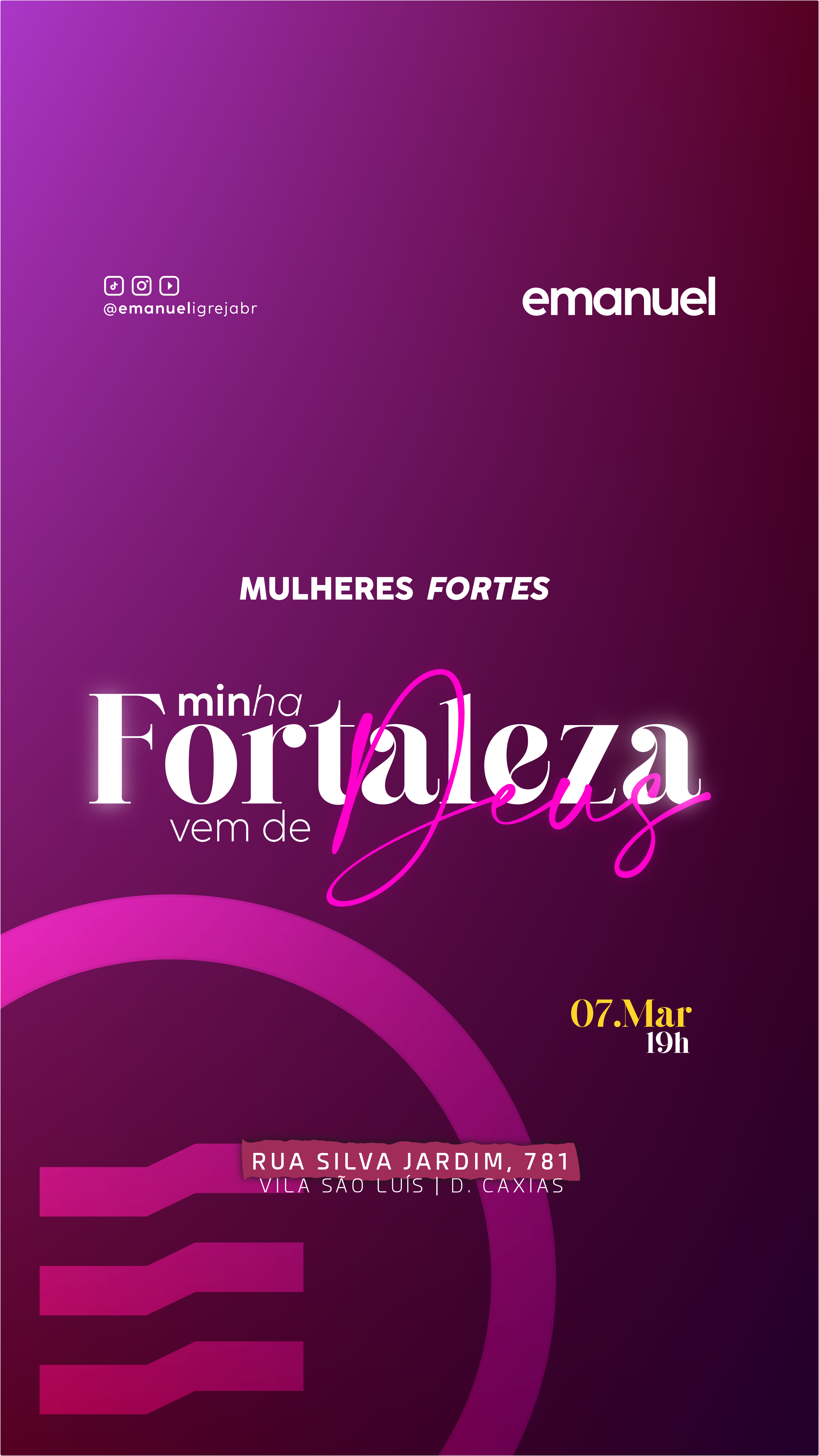 Mulheres Fortes - Minha fortaleza está em Deus
