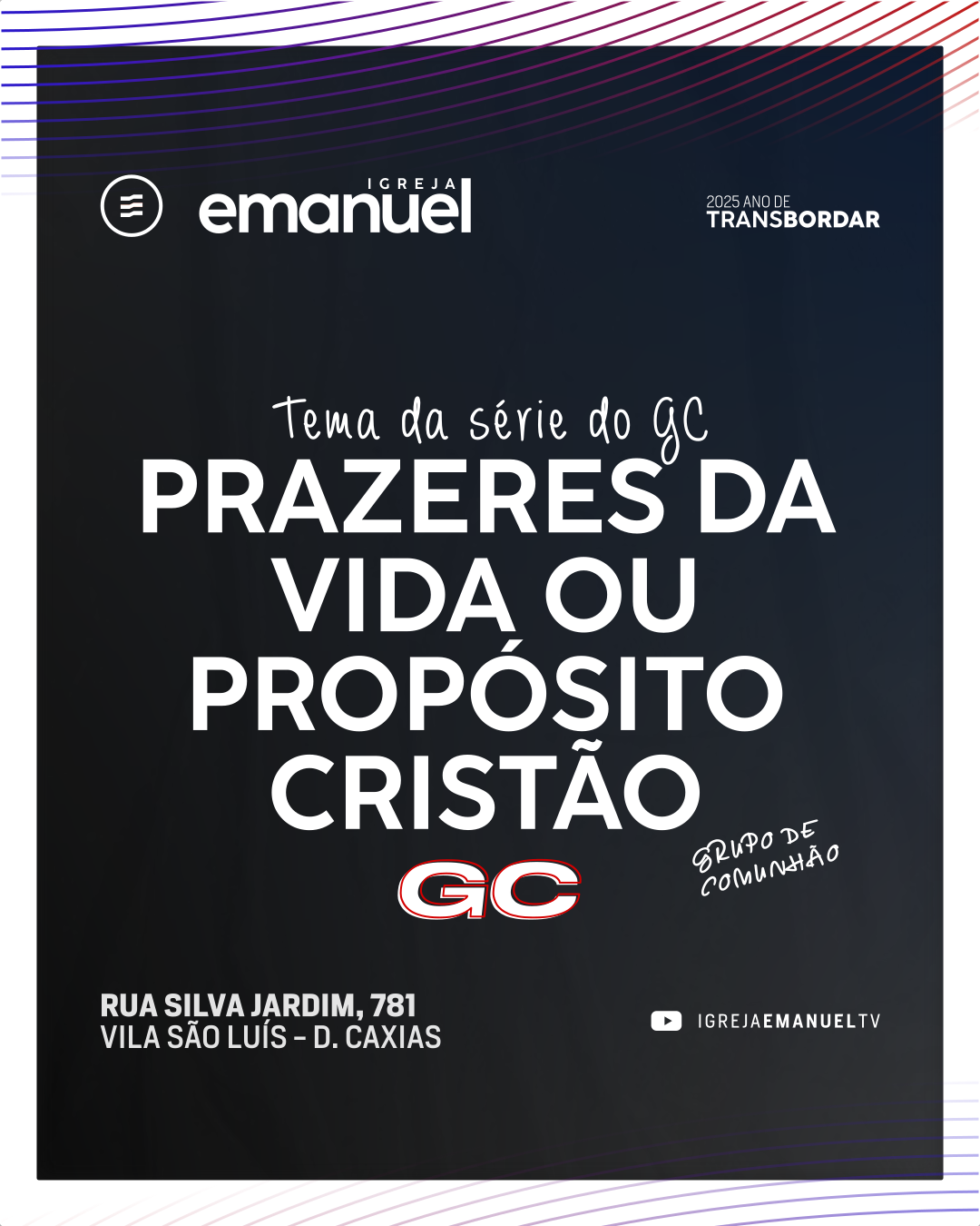 VIVER PELO PRAZER DA VIDA OU PROPÓSITO CRISTÃO (MICHELLE SILVA).